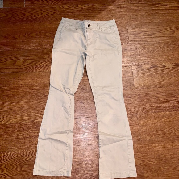 mossimo mid rise bootcut khaki